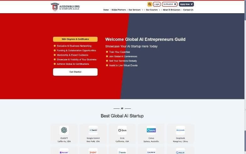 The Aissembly website we designed and built