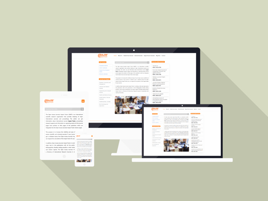 oajif website mockup